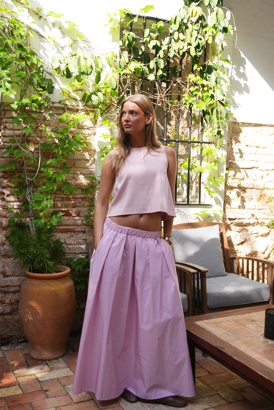 Photo of the Maxi skirt from weekend max mara size 42 it, pink. Front main photo