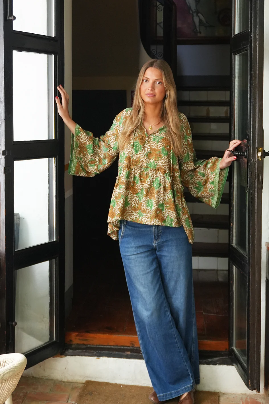 Multicolor Blouse Sissel Edelbo Size M-L Front Main