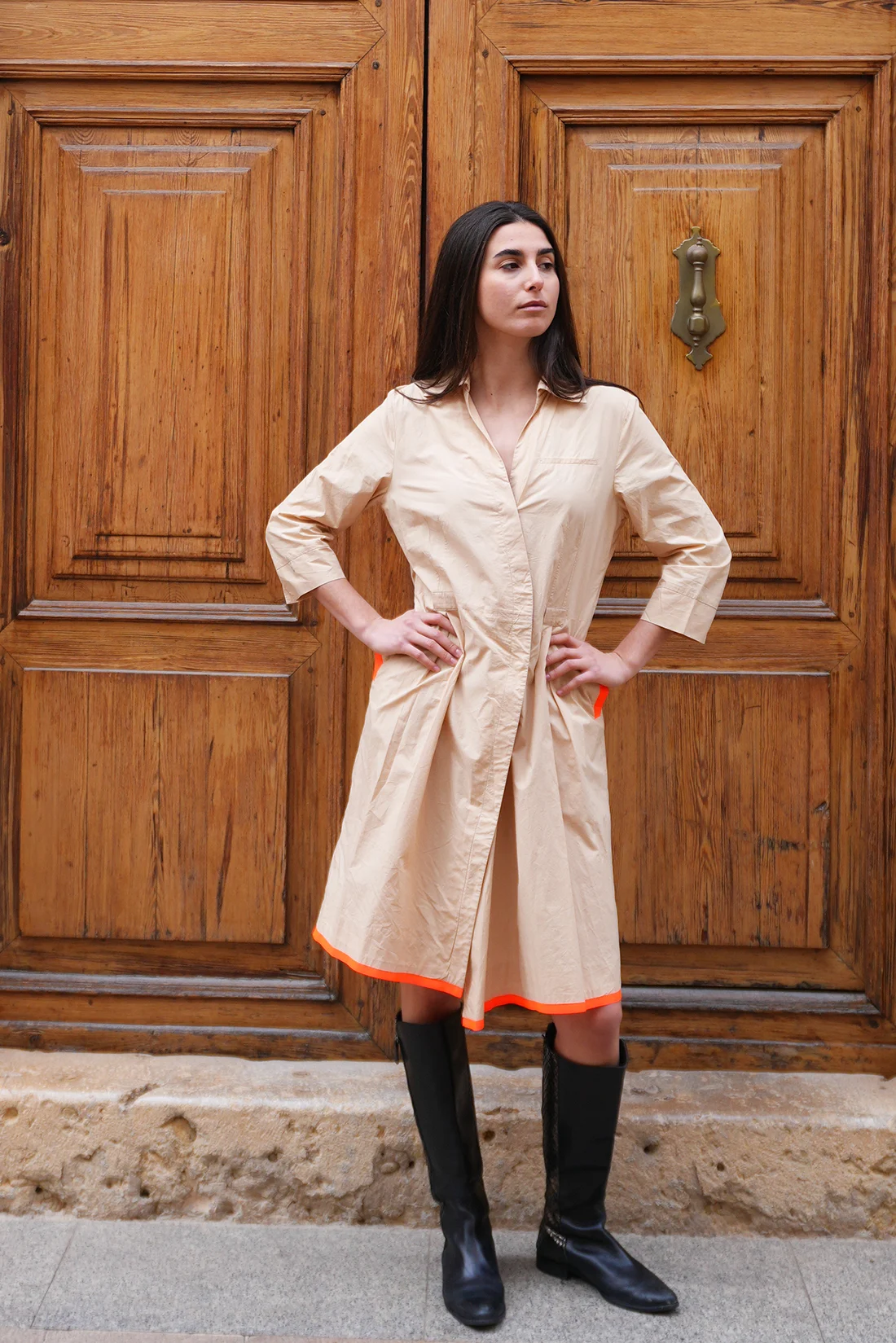 Beige midi dress natan edition 5 size 44 BE front